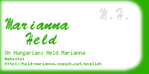 marianna held business card